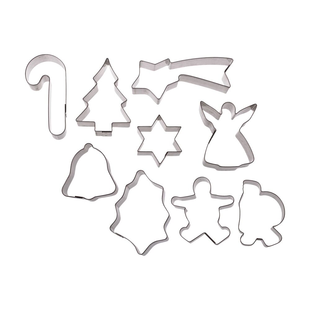 D.Line 9pc D.Line Christmas Festive Shapes Cookie Cutter Baking Tool Set (2 Pack) — image 3