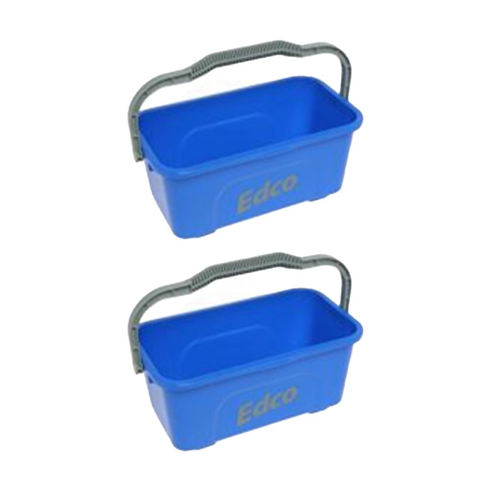 Edco All-Purpose Mop and Squeegee Bucket w/ Durable Handle Blue 11L (2 Pack)