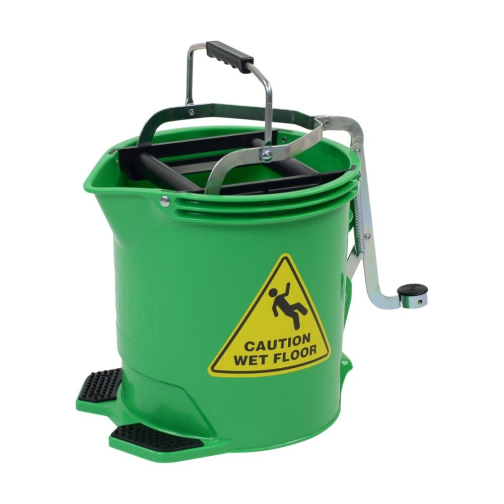 Edco Green 15L Metal Wringer Bucket Registered Design With Twin Foot Pedal