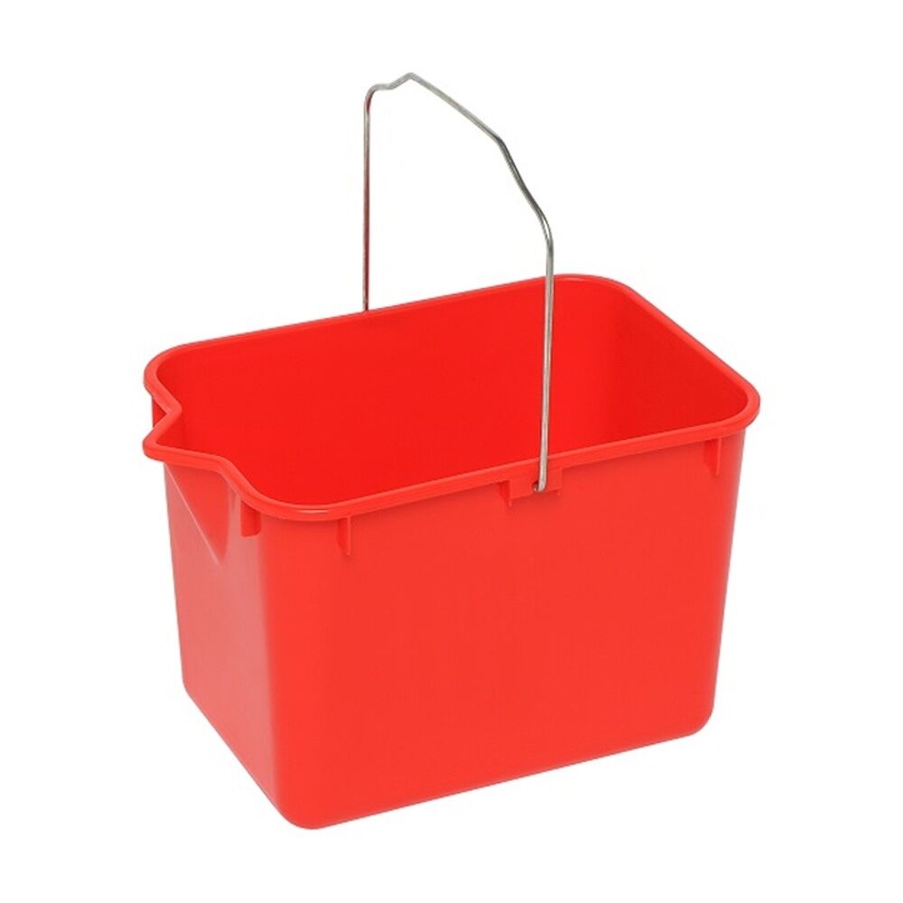 Edco General Purpose Squeeze Mop Bucket With Strong Handles Red 9L (2 Pack) — image 2