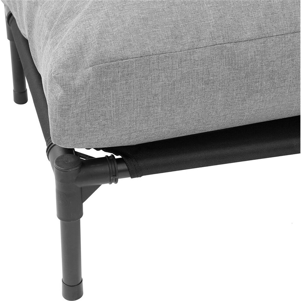 Paws and Claws Elevated Sofa Pet Dog Bed 64.5x49x38.5cm Linen Grey Medium (2 Pack) — image 6