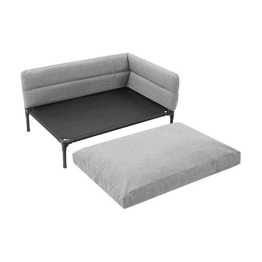Paws and Claws Elevated Sofa Pet Dog Bed 93.5x63x48cm Linen Grey Large (2 Pack) — image 5