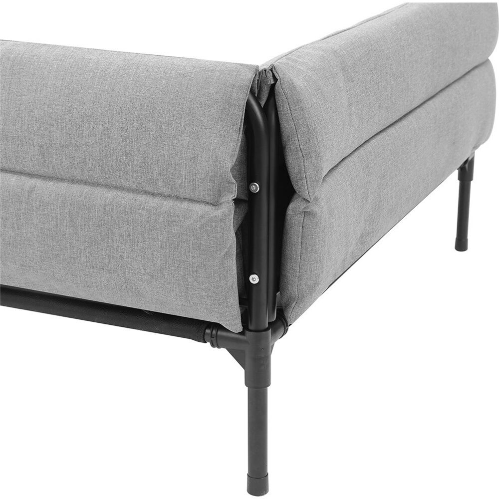 Paws and Claws Elevated Sofa Pet Dog Bed 93.5x63x48cm Linen Grey Large (2 Pack) — image 6