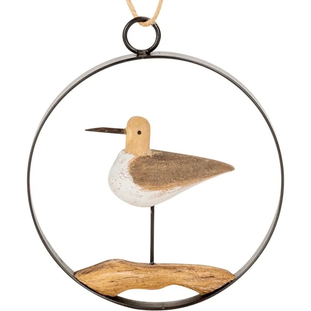 A.Fresco 12cm Timber Ring Wall-Mount Hanging Home Decor Whale/Bird Assorted — image 4