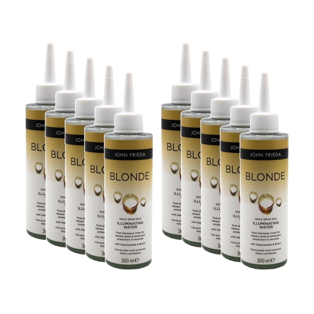 John Frieda Illuminating Water Blonde Gold Spun Silk Post Shampoo R 200mL (10 Pack)