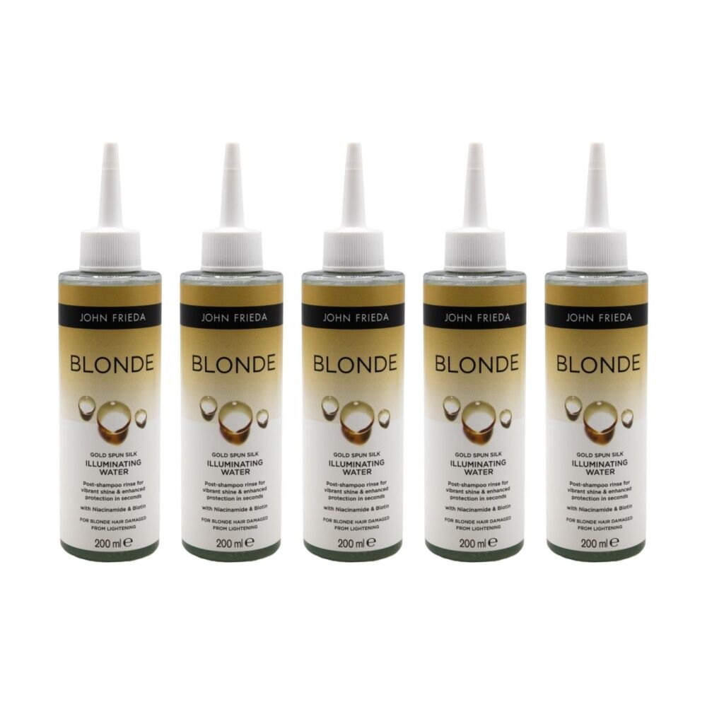 John Frieda Illuminating Water Blonde Gold Spun Silk Post Shampoo R 200mL (5 Pack)