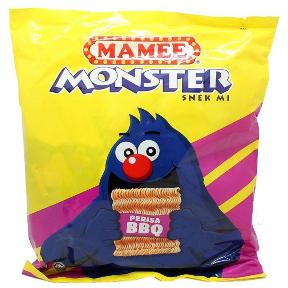 Mamee Monster 8pc Mamee Monster Noodles Snack Pack Perisa BBQ Flavoured 25g (10 Pack) — image 2