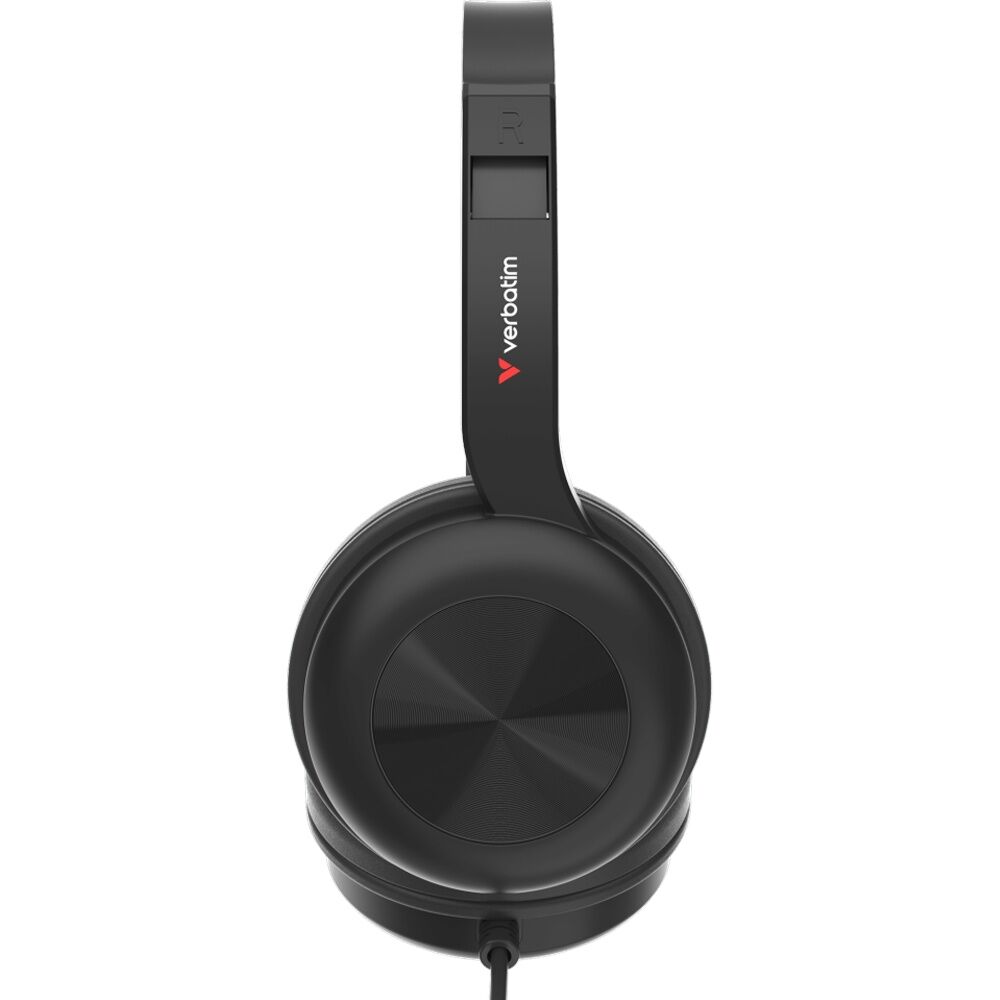 Verbatim Black Clarity Sound USB-C Wired Overear Headset w/ Microphone — image 4
