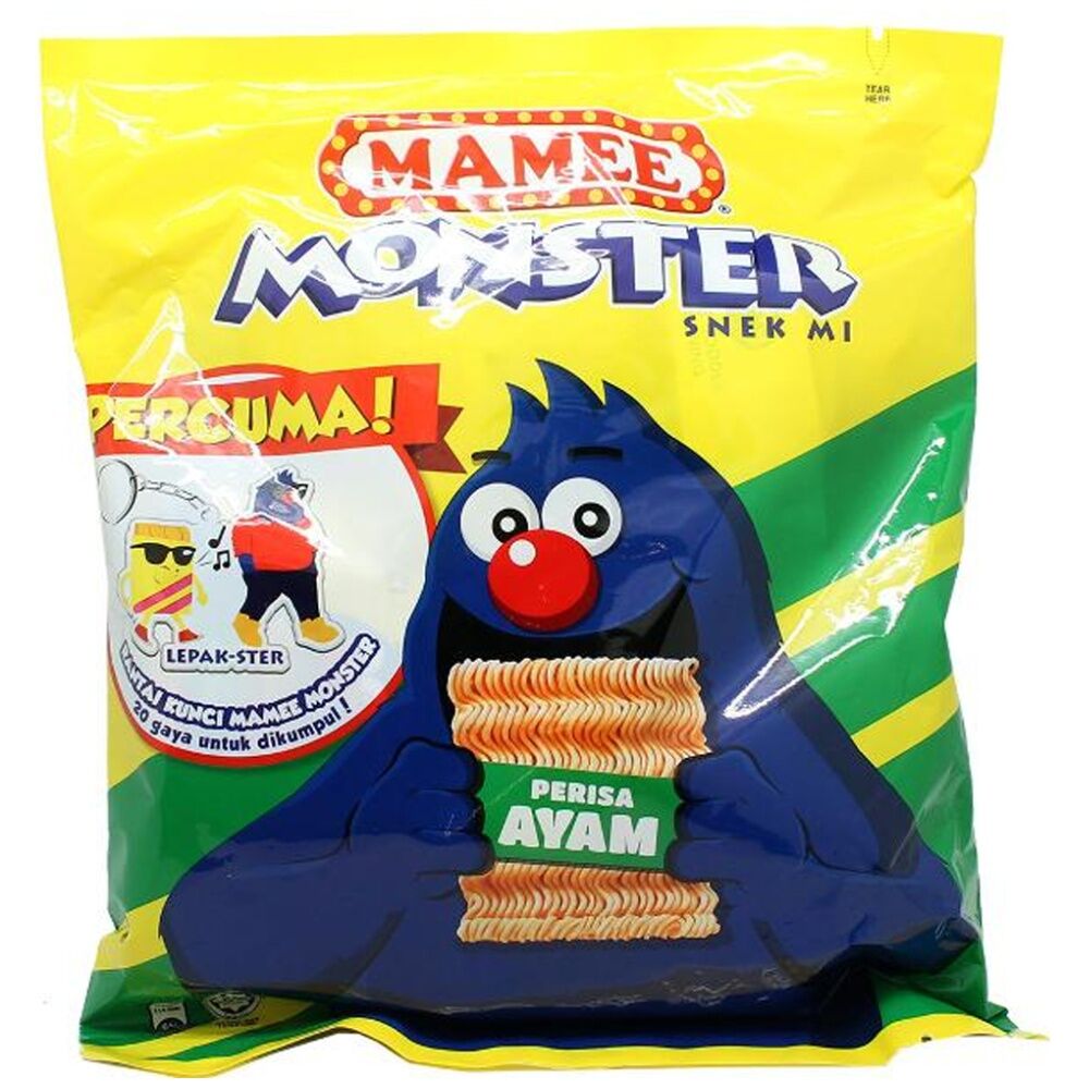 Mamee Monster Noodles Snack Pack Perisa Ayam Flavoured 25g (8 Pieces) — image 2