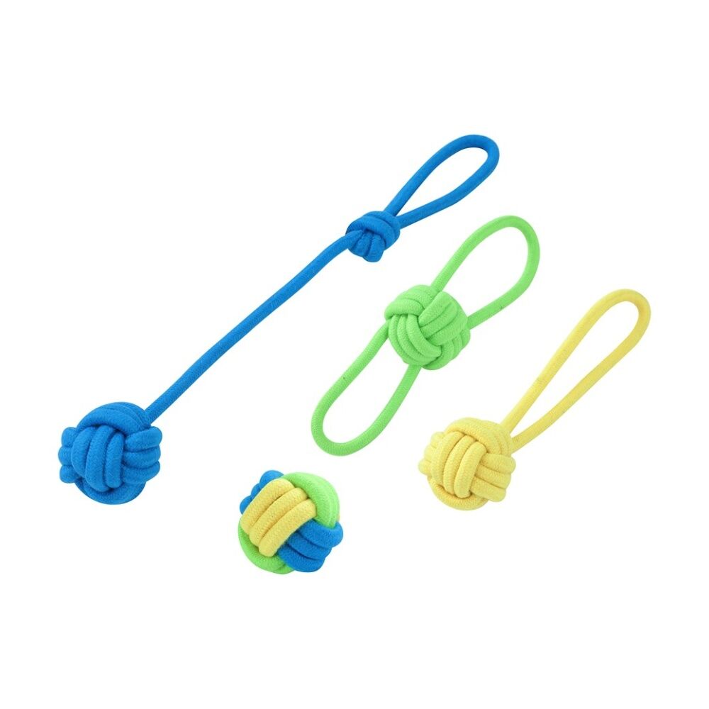 Paws and Claws 4pc Paws And Claws Mini Tug N Chew Rope Dog Pet Play Toy Set 23x5x1cm (6 Pack) — image 7