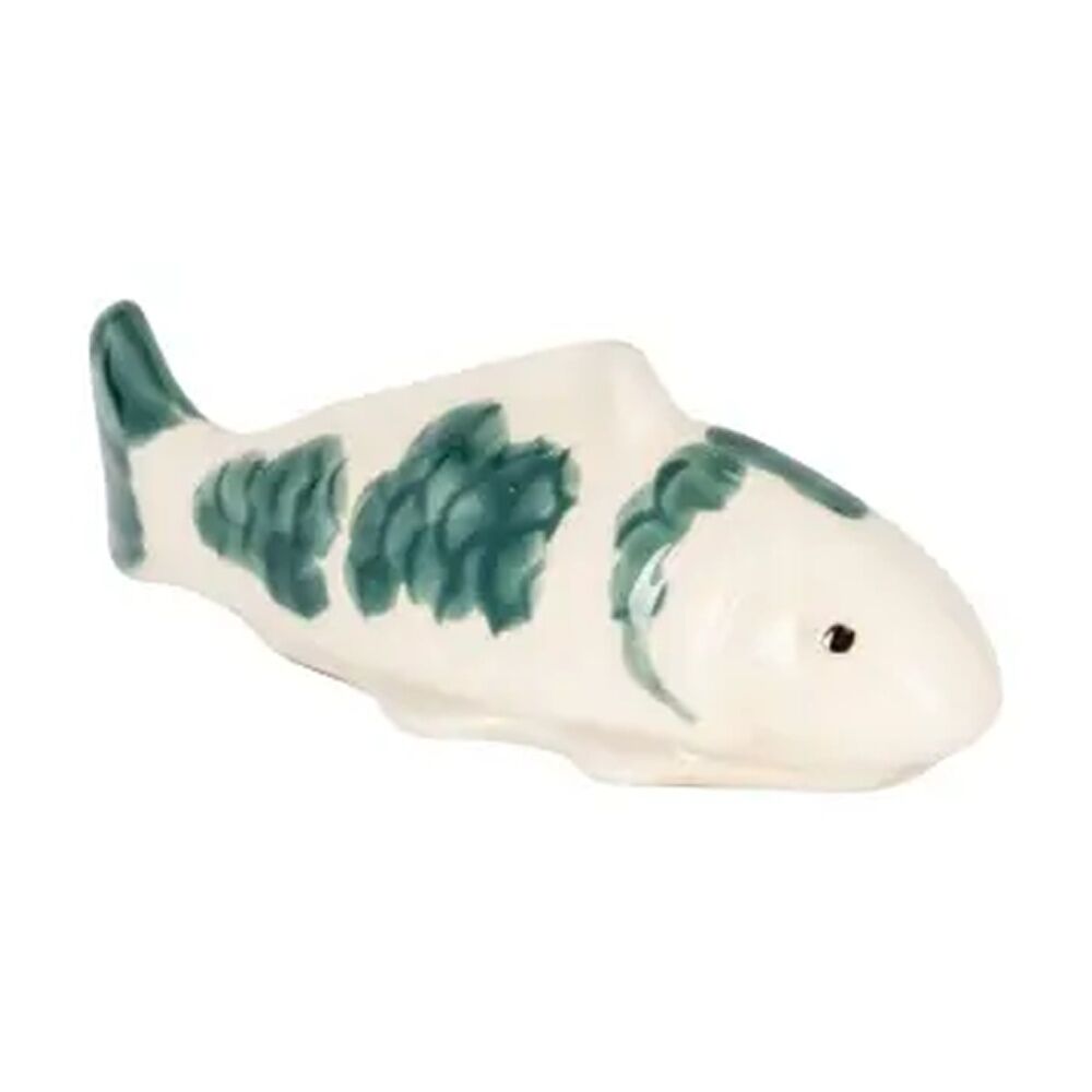 A.Fresco Floating Koi Fish Decorative Ceramic Pond Ornament Green 11.4cm (4 Pack) — image 5