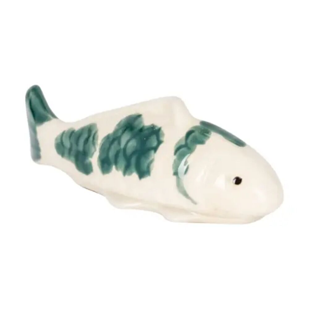 A.Fresco Floating Koi Fish Decorative Ceramic Pond Ornament Green 11.4cm (8 Pack) — image 2