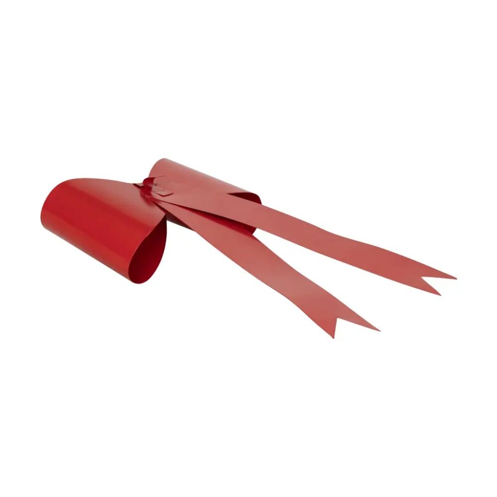 A.Fresco Metal Bow Red Pot Sitter 33cm Decorative Garden Ornament — image 4