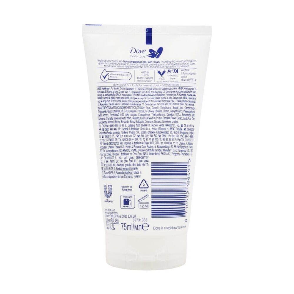 Dove Body Love Awakening Care Hand Cream Matcha Green Tea Sakura 75mL (6 Pack) — image 3