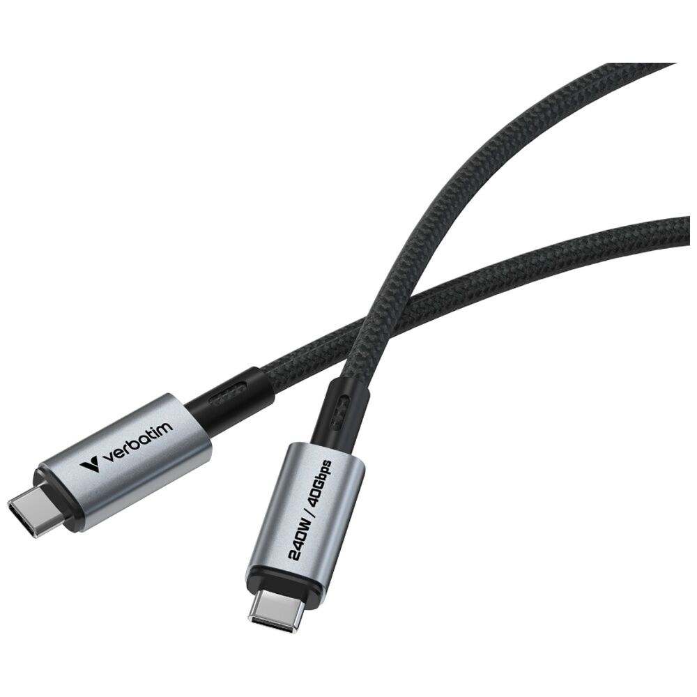 Verbatim 120cm USB-C-to-USB-C 240W 40GPS Device Charger Cable Cord — image 3