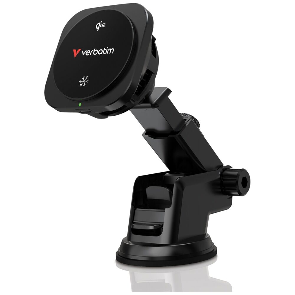 Verbatim Charge n Drive Qi2 Magnetic Wireless Car Charger 15W Black