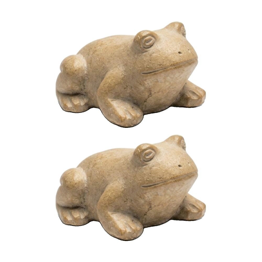 A.Fresco Toad Garden Textured Decoration Ornament Accent Cement Medium (2 Pack)