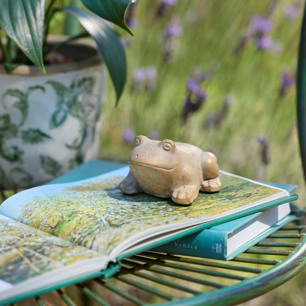 A.Fresco Toad Garden Textured Decoration Ornament Accent Cement Medium (2 Pack) — image 3