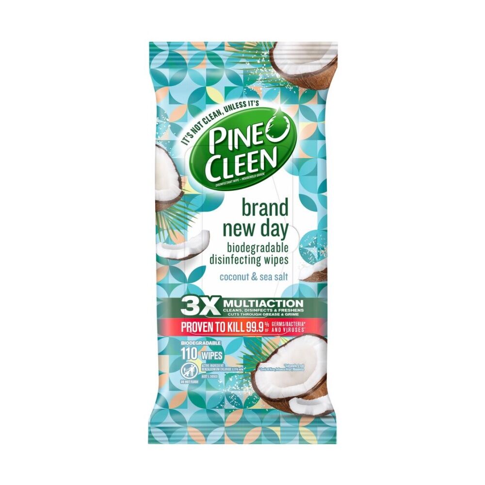 Pine O Cleen 110pc Pine O Cleen Wipes Disinfecting Coconut And Sea Salt Cleaning Pack (4 Pack) — image 2
