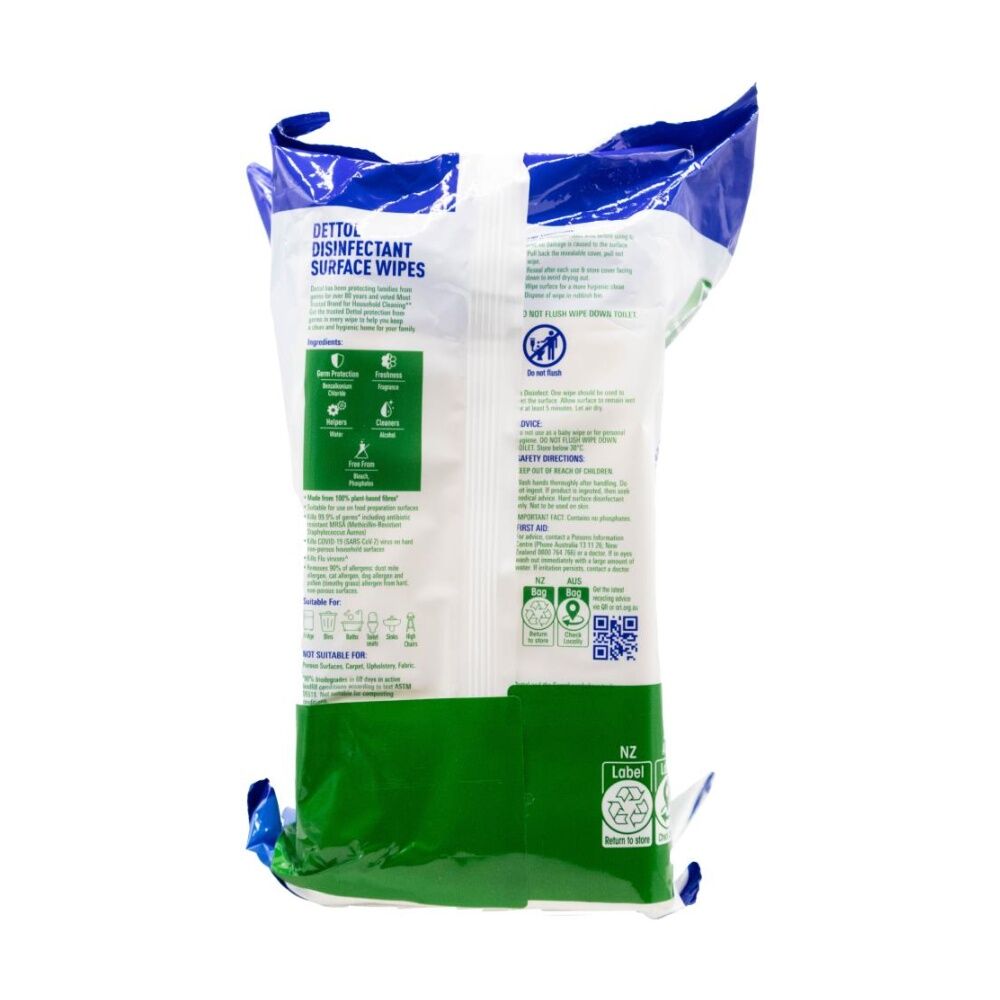 Dettol 300pc Dettol Fresh Biodegradable Multipurpose Disinfectant Wipes Extra-Large (4 Pack) — image 4