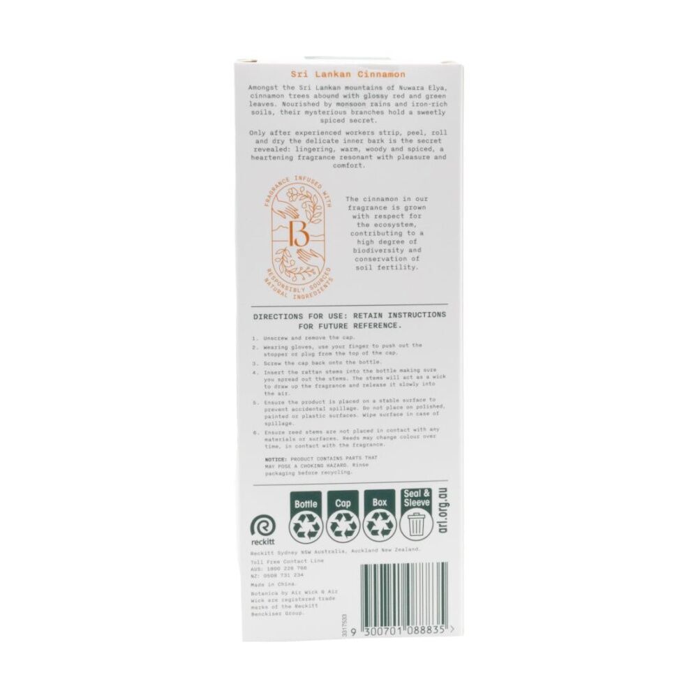 Air Wick Botanica Origins Reed Diffuser 85ml Sri Lankan Cinnamon (3 Pack) — image 4