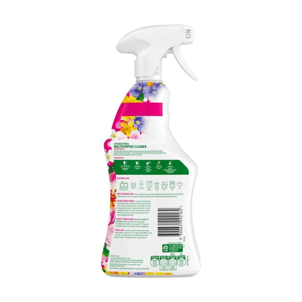 Dettol Multipurpose Cleaner Serenity Home Floral Power Surface Spray 750ml (5 Pack) — image 3