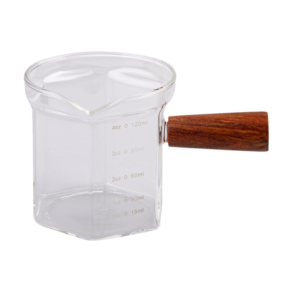 Casabarista Espresso Shot Glass w/ Wooden Handle & Spout 120ml (3 Pack) — image 5