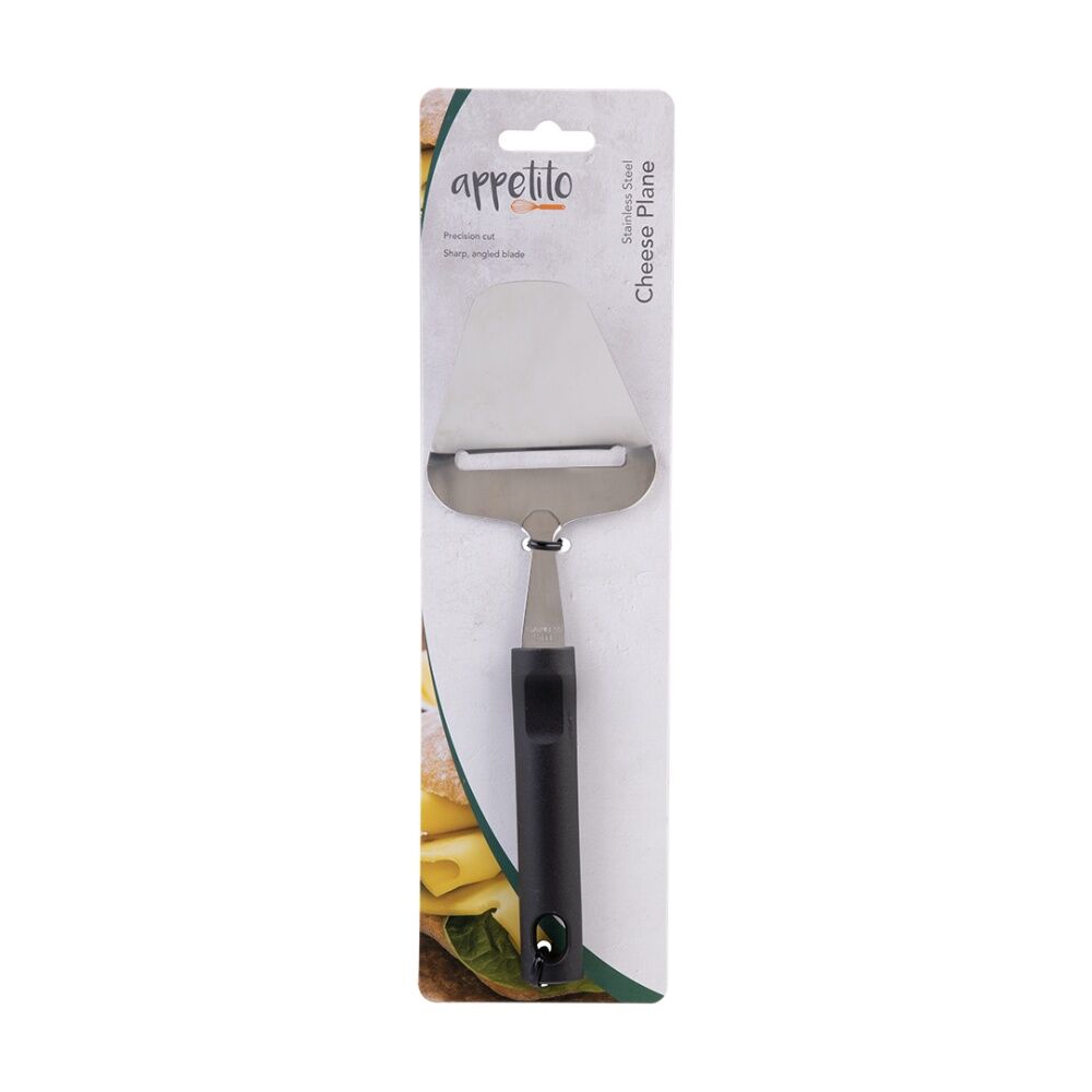 Appetito Stainless Steel Cheese Plane Kitchen Tool w/ Black Handle Appetito