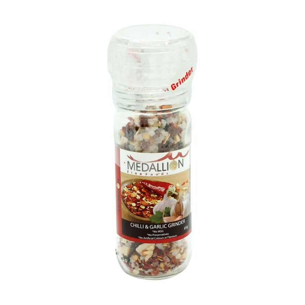 Medallion 65g Medallion Chilli & Garlic Flavoured Twist Grinder Cooking Condiment