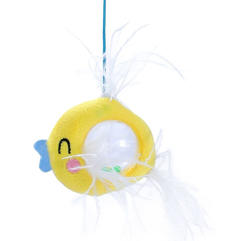 Paws and Claws Cara Cat Rattle Belly Fish Dangler Plush Interactive Pet Toy 30cm (6 Pack) — image 6
