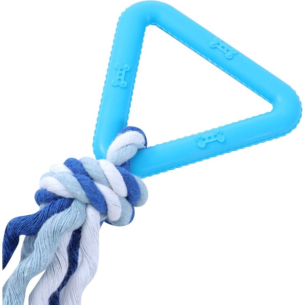 Paws and Claws Triangle TPR & Rope Durable Dog Pet Toy 17x1.6cm Assorted (6 Pack) — image 7