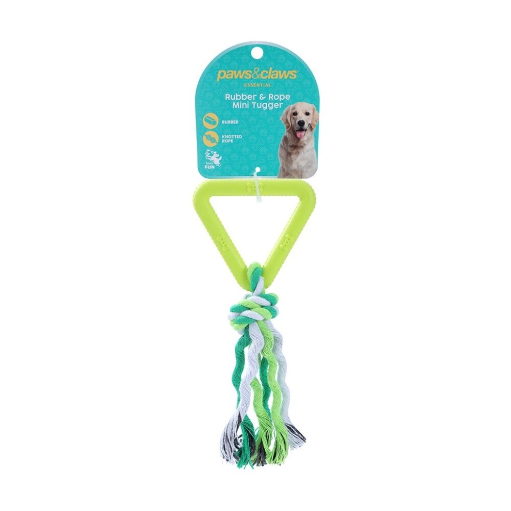 Paws and Claws Triangle TPR & Rope Durable Dog Pet Toy 17x1.6cm Assorted (6 Pack) — image 8