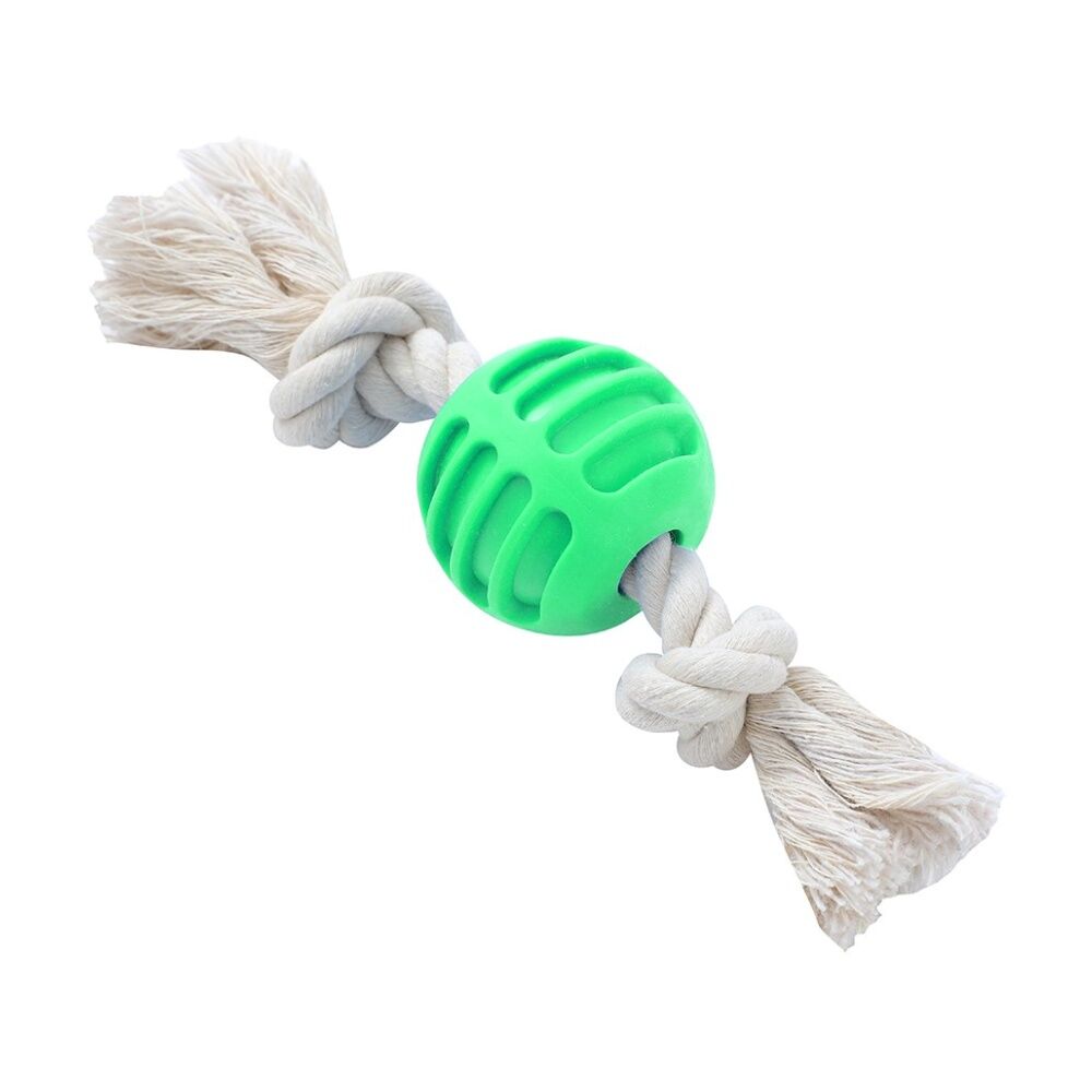 Paws and Claws TPR Ball & Rope Dog Pet Chew Toy 22x6x1.5cm Assorted (12 Pack) — image 6