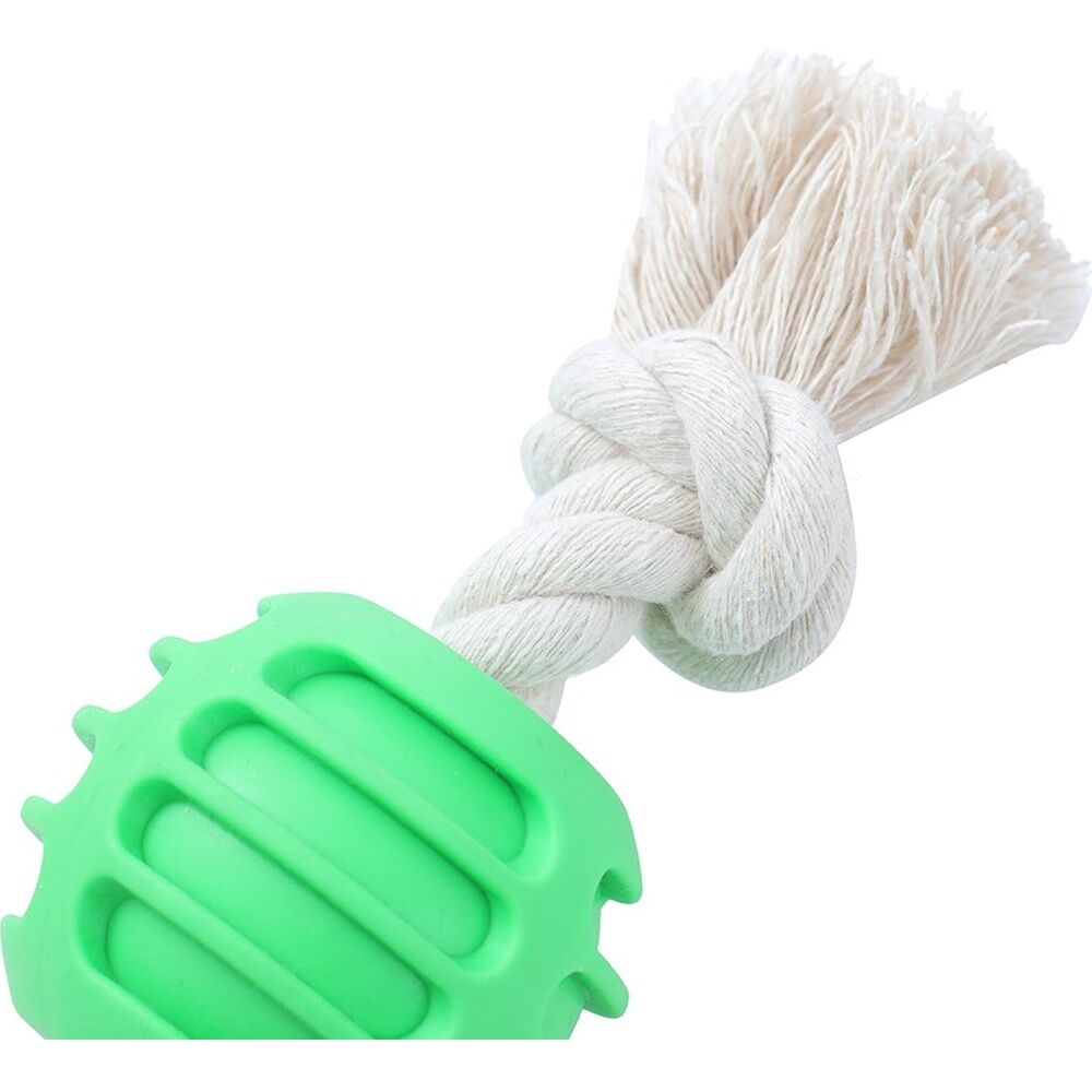 Paws and Claws TPR Ball & Rope Dog Pet Chew Toy 22x6x1.5cm Assorted (12 Pack) — image 7