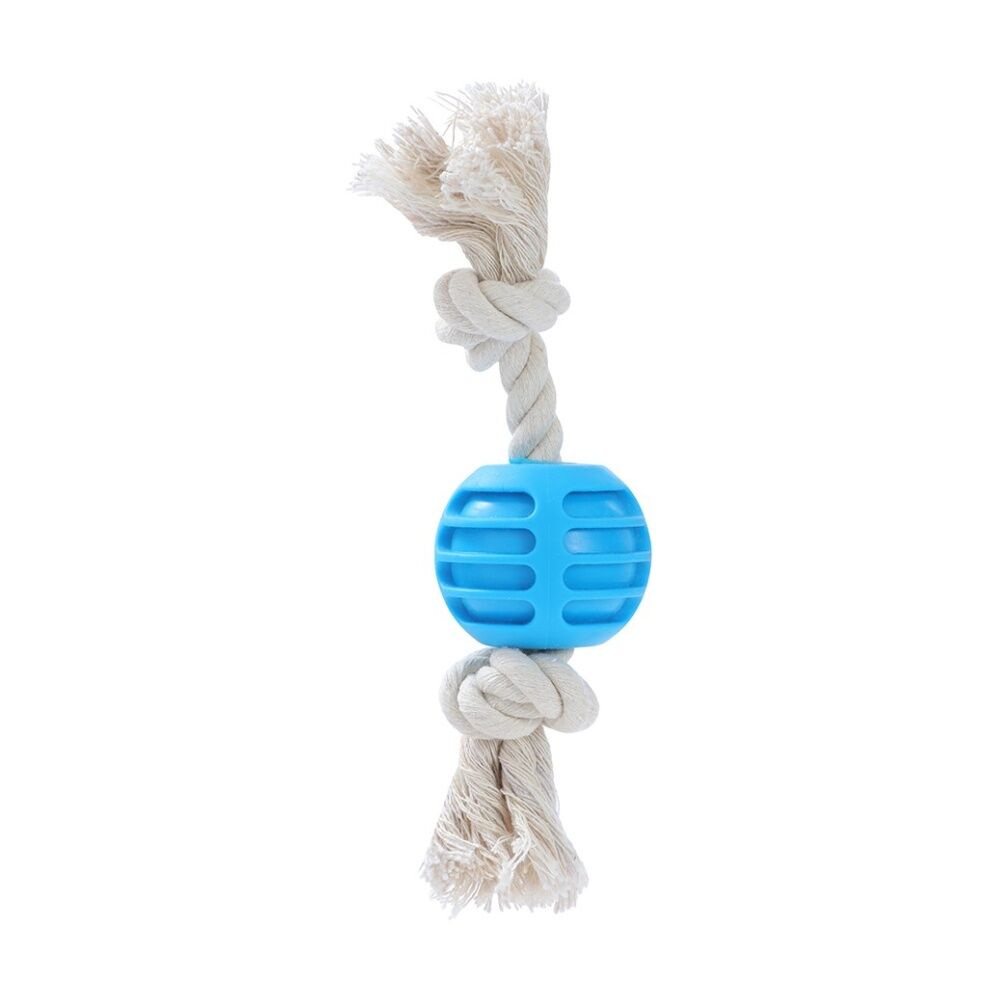Paws and Claws TPR Ball & Rope Dog Pet Chew Toy 22x6x1.5cm Assorted (12 Pack) — image 9