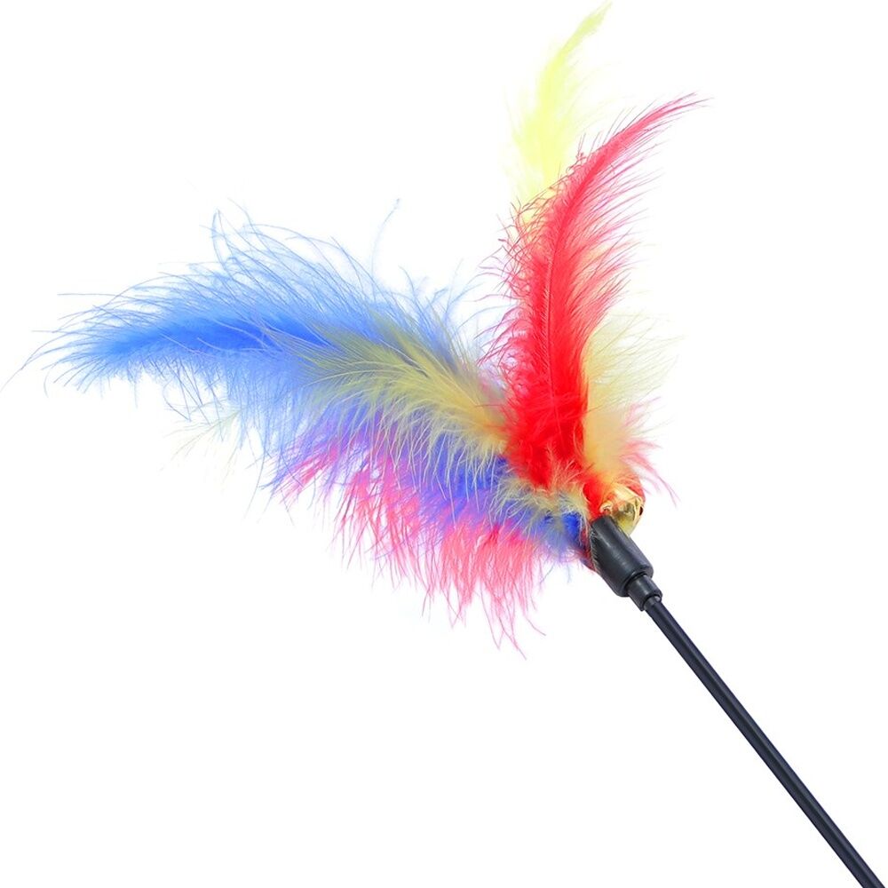 Paws and Claws Feather Teaser Dangler Pet Cat Play Toy 60cm Assorted (12 Pack) — image 10