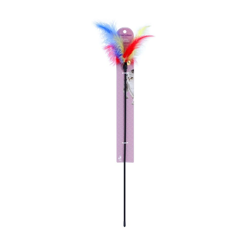 Paws and Claws Feather Teaser Dangler Pet Cat Play Toy 60cm Assorted (12 Pack) — image 7
