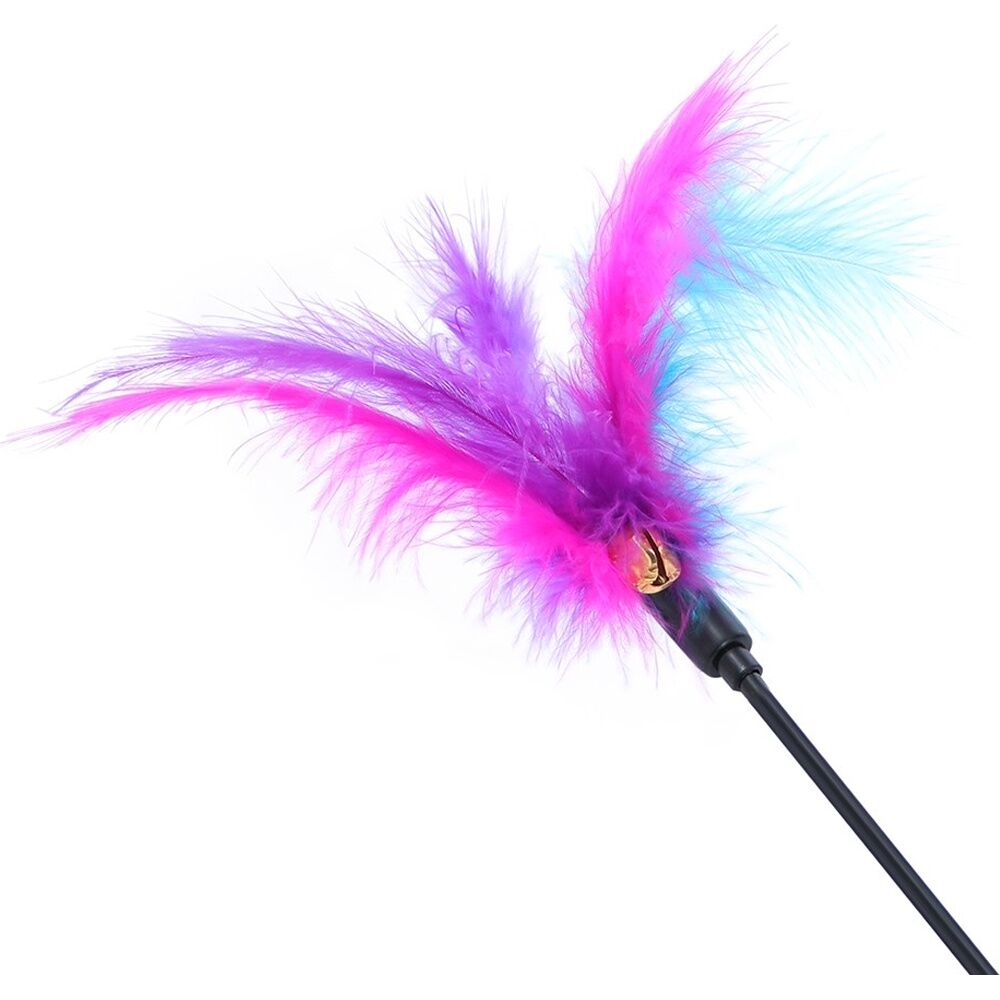 Paws and Claws Assorted Feather Teaser Dangler Pet Cat Play Toy 60cm — image 5