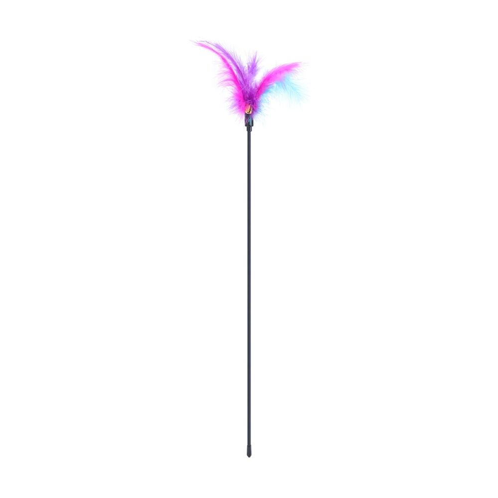 Paws and Claws Assorted Feather Teaser Dangler Pet Cat Play Toy 60cm — image 3