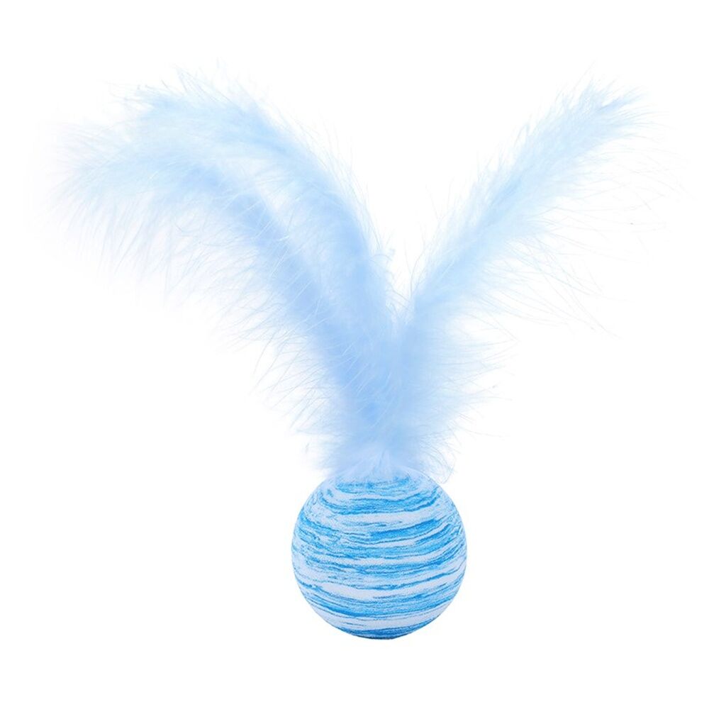 Paws and Claws 2pc Paws And Claws Foam Cat Toy Play Balls Set w/ Feather Assorted (12 Pack) — image 4