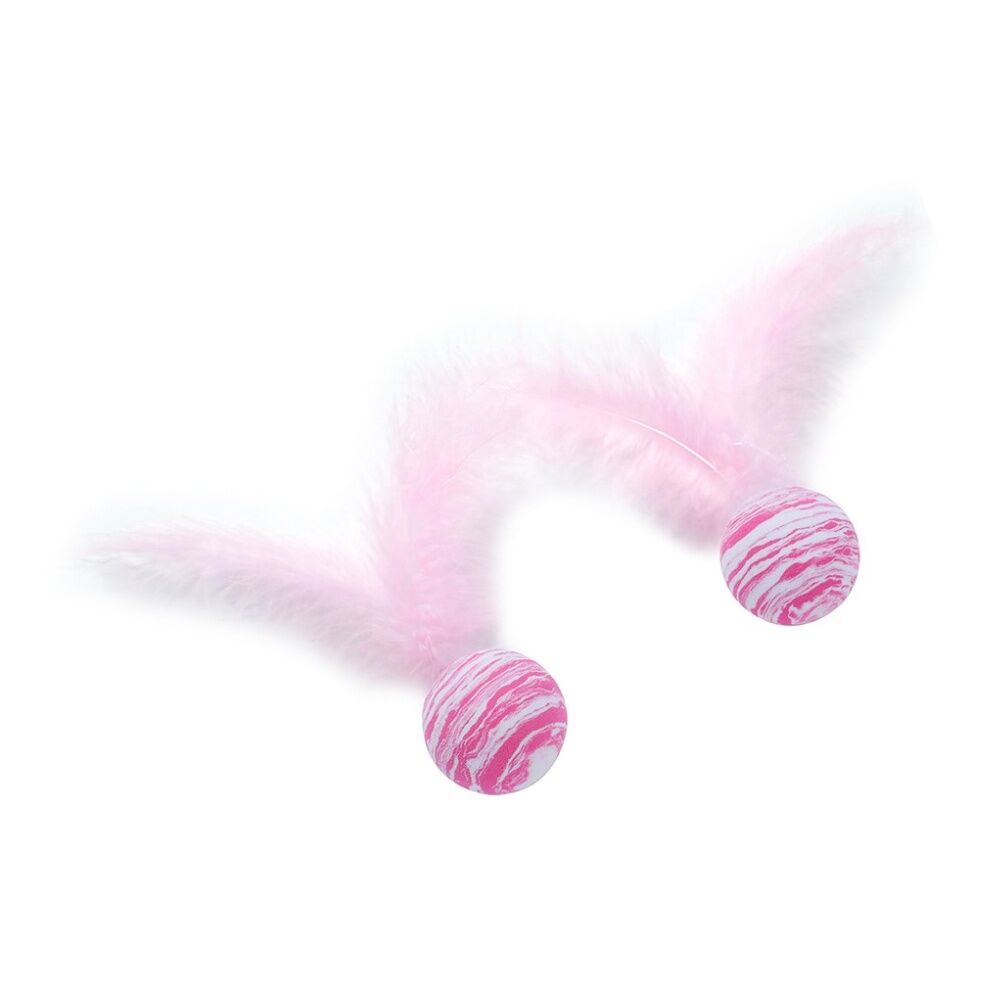 Paws and Claws 2pc Paws And Claws Foam Cat Toy Play Balls Set w/ Feather Assorted (12 Pack) — image 8