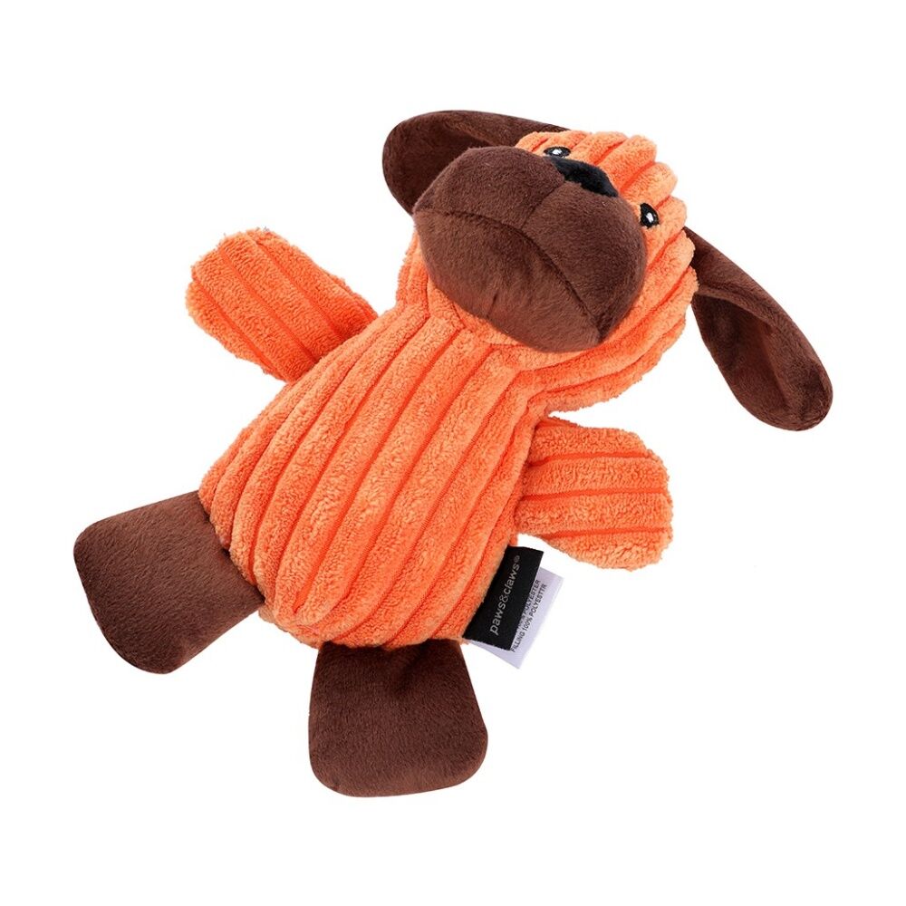 Paws and Claws Plush Corduroy Animals Pet Dog Chew/Cuddle Squeaker Toy Assorted (12 Pack) — image 10
