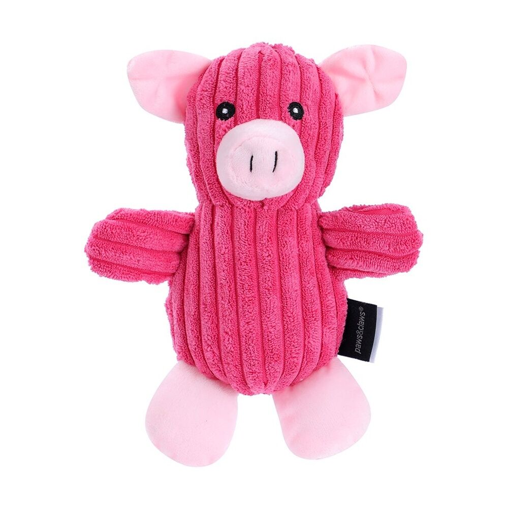 Paws and Claws Plush Corduroy Animals Pet Dog Chew/Cuddle Squeaker Toy Assorted (12 Pack) — image 4