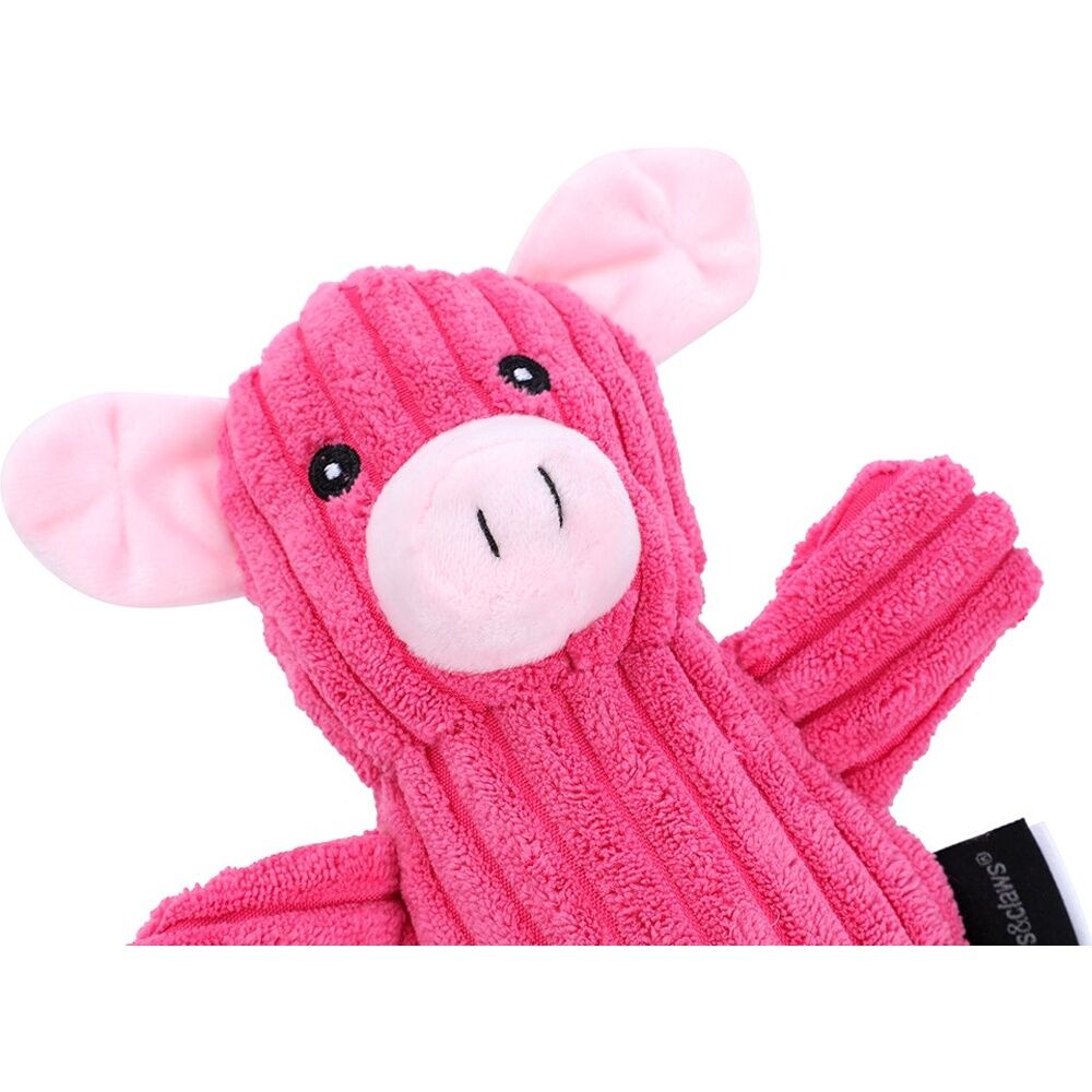 Paws and Claws Plush Corduroy Animals Pet Dog Chew/Cuddle Squeaker Toy Assorted (12 Pack) — image 5