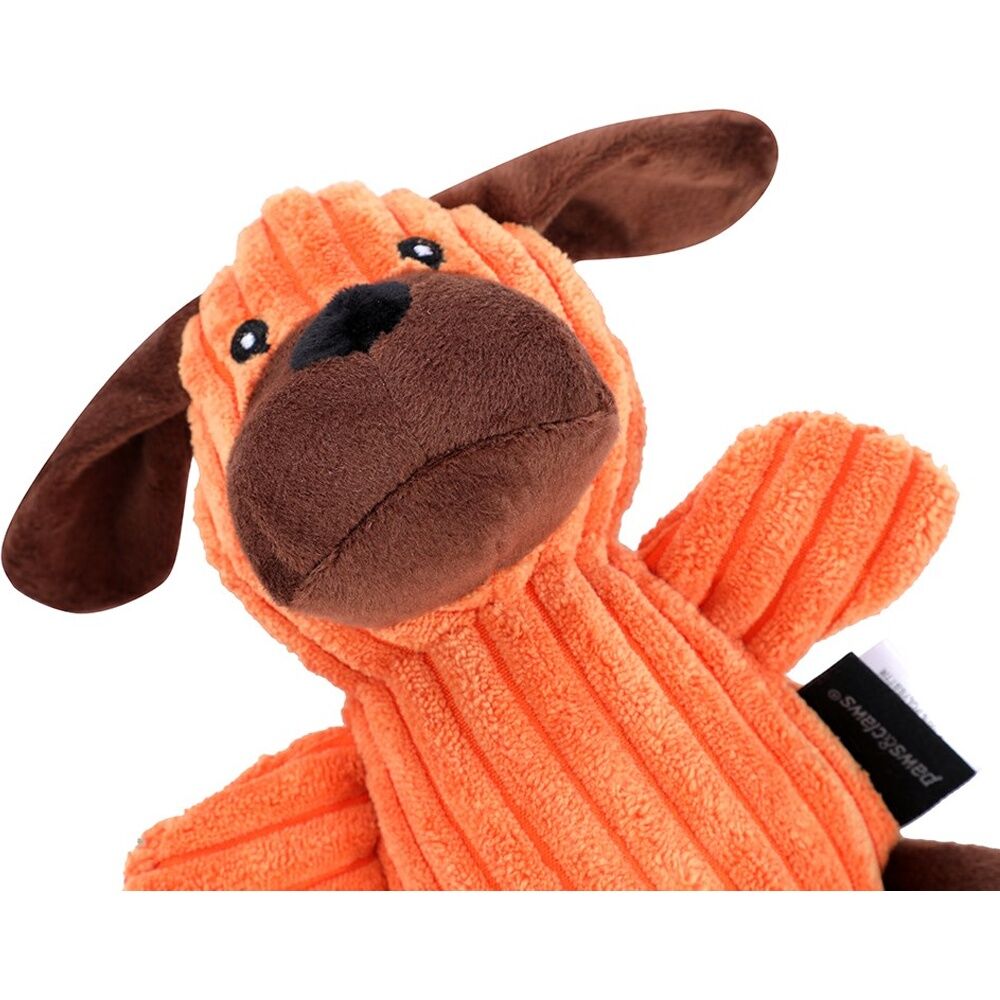 Paws and Claws Plush Corduroy Animals Pet Dog Chew/Cuddle Squeaker Toy Assorted (12 Pack) — image 9