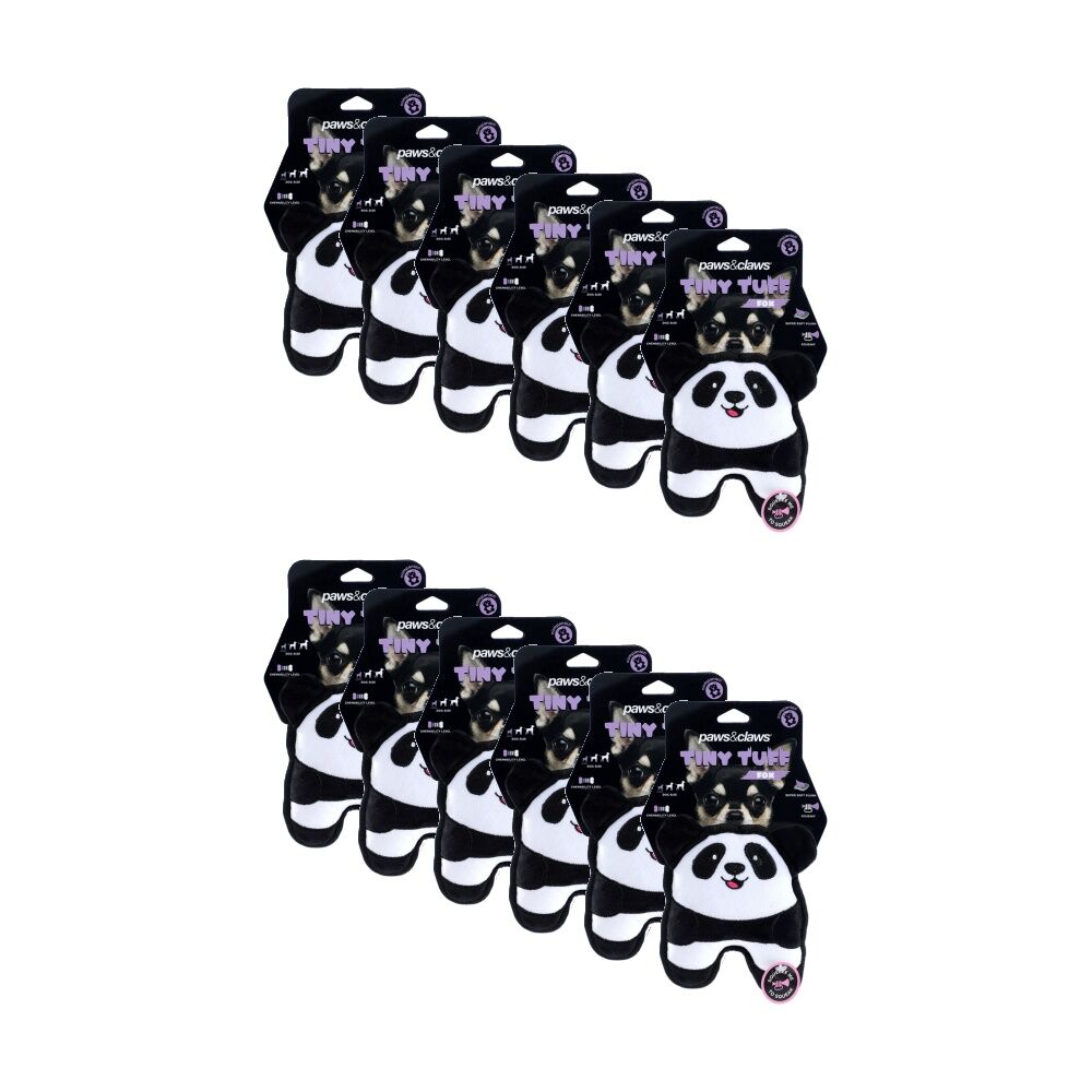 Paws and Claws Tiny Tuff Plush Squeaky Animals Pet Dog Chew/Cuddle Toy Assorted (12 Pack)
