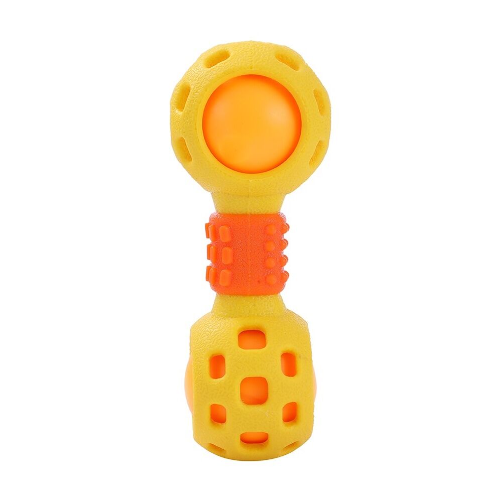 Paws and Claws Multi-Function Dumbell Dog Chew Toy w/ Squeaky Ball Assorted (12 Pack) — image 9