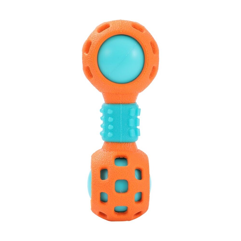 Paws and Claws Multi-Function Dumbell Pet Dog Chew Toy w/ Squeaky Ball Assorted (6 Pack) — image 5