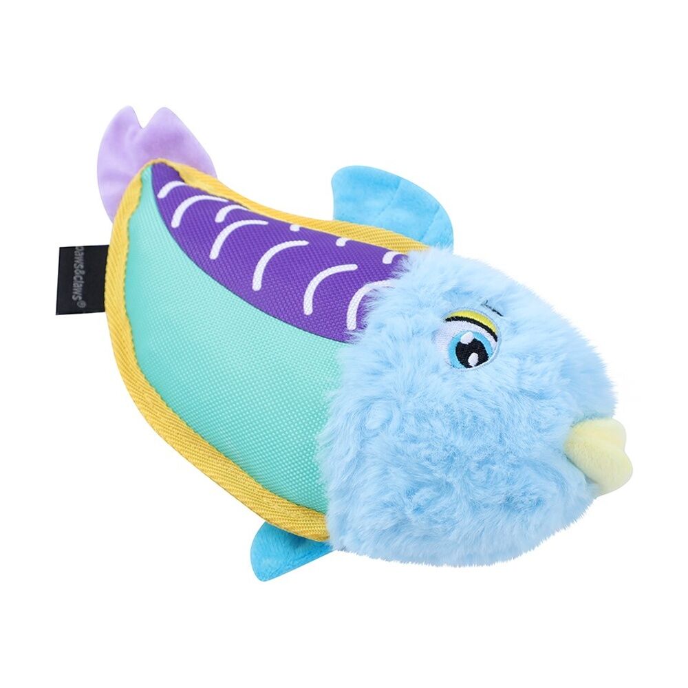 Paws and Claws Plush Fish Interactive Pet Dog Chew/Cuddle Squeaker Toy 25x13cm (12 Pack) — image 4