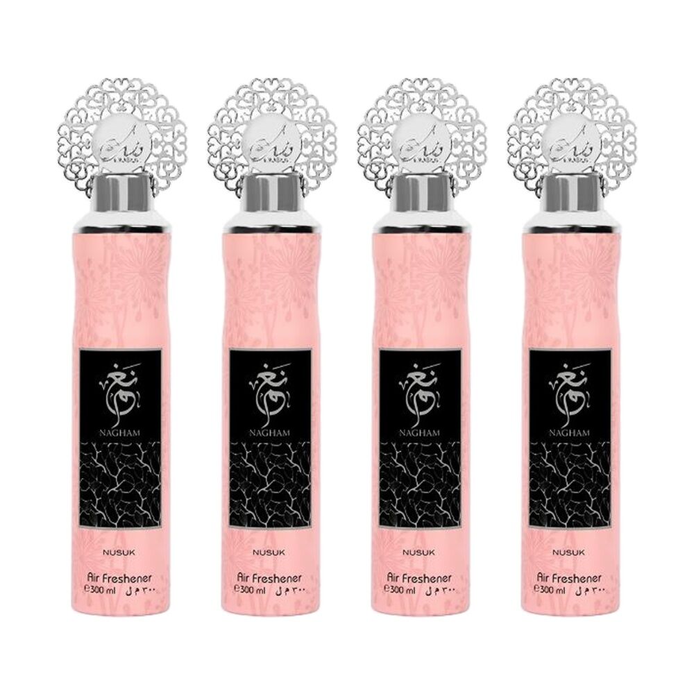 Nusuk Nagham Fragrance Air Freshener Odour Eliminator 300mL (4 Pack)
